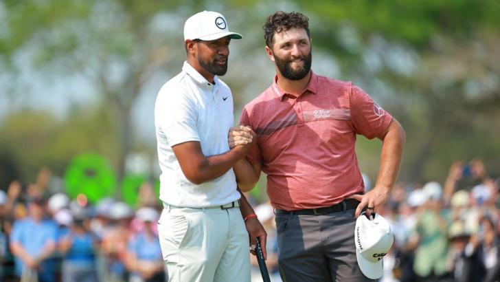 Golfers Jon Rahm and Tony Finau